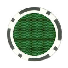 Green Diamond Grid Pattern Poker Chip Card Guard