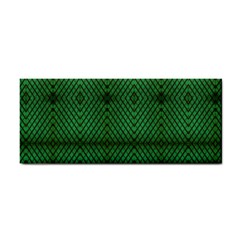 Green Diamond Grid Pattern Hand Towel