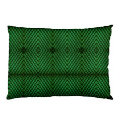 Green Diamond Grid Pattern Pillow Case (Two Sides)