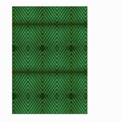 Green Diamond Grid Pattern Large Garden Flag (Two Sides)