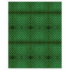 Green Diamond Grid Pattern Drawstring Bag (Small)