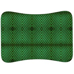 Green Diamond Grid Pattern Velour Seat Head Rest Cushion by ExtraGoodSauce