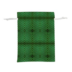 Green Diamond Grid Pattern Lightweight Drawstring Pouch (s) by ExtraGoodSauce