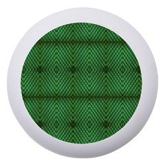 Green Diamond Grid Pattern Dento Box With Mirror