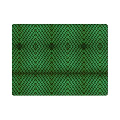 Green Diamond Grid Pattern Premium Plush Fleece Blanket (Mini)