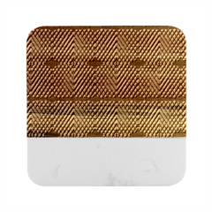 Green Diamond Grid Pattern Marble Wood Coaster (square) by ExtraGoodSauce