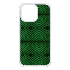 Green Diamond Grid Pattern iPhone 13 Pro TPU UV Print Case