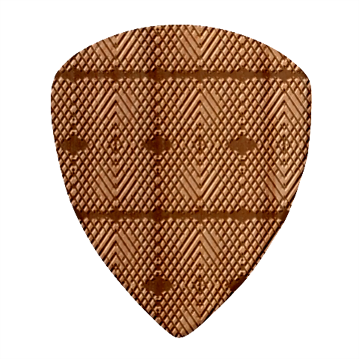 Green Diamond Grid Pattern Wood Guitar Pick (Set of 10)