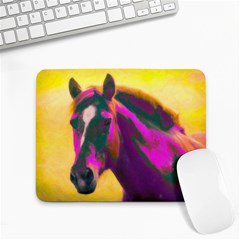 Vibrant Abstract Equine Art Small Mousepad by ExtraGoodSauce