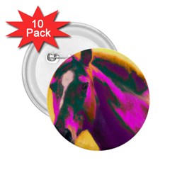 Vibrant Abstract Equine Art 2 25  Buttons (10 Pack)  by ExtraGoodSauce