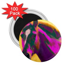 Vibrant Abstract Equine Art 2 25  Magnets (100 Pack)  by ExtraGoodSauce