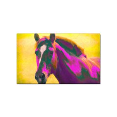 Vibrant Abstract Equine Art Sticker (rectangular) by ExtraAwesomeSauce