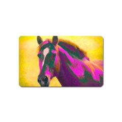 Vibrant Abstract Equine Art Magnet (name Card) by ExtraAwesomeSauce