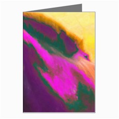 Vibrant Abstract Equine Art Greeting Card by ExtraGoodSauce