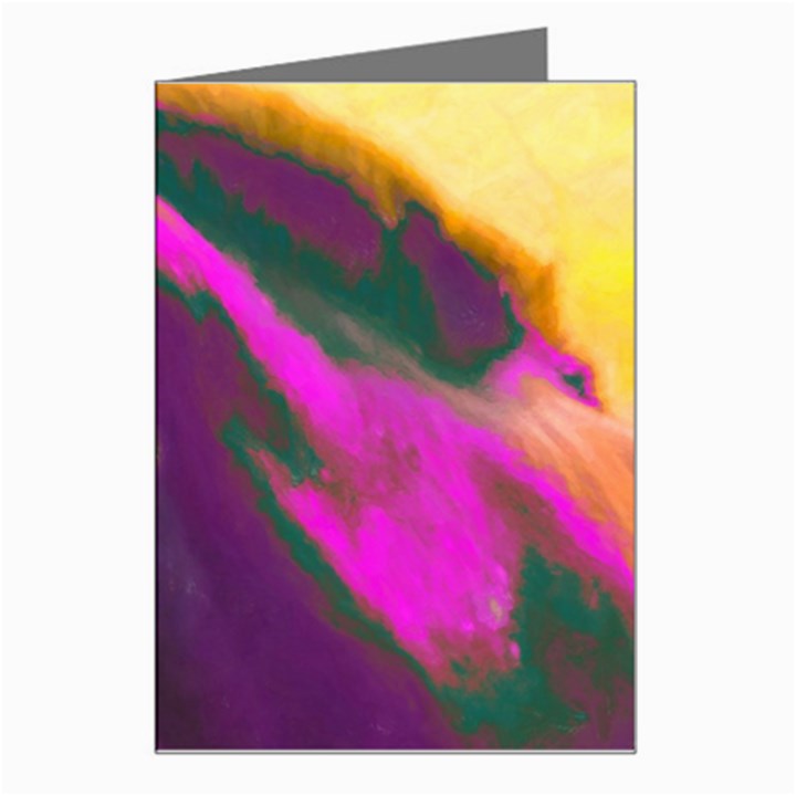 Vibrant Abstract Equine Art Greeting Card