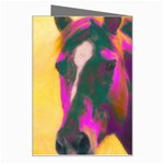 Vibrant Abstract Equine Art Greeting Card Right