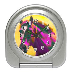 Vibrant Abstract Equine Art Travel Alarm Clock by ExtraAwesomeSauce