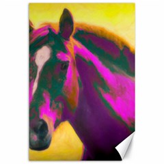 Vibrant Abstract Equine Art Canvas 24  X 36  by ExtraGoodSauce