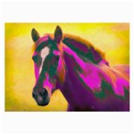 Vibrant Abstract Equine Art Large Glasses Cloth (2 Sides) Front