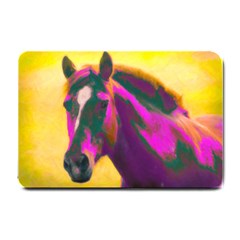 Vibrant Abstract Equine Art Small Doormat by ExtraGoodSauce