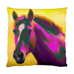 Vibrant Abstract Equine Art Standard Cushion Case (two Sides) by ExtraGoodSauce