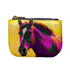 Vibrant Abstract Equine Art Mini Coin Purse by ExtraGoodSauce