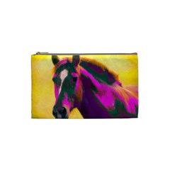 Vibrant Abstract Equine Art Cosmetic Bag (small) by ExtraGoodSauce