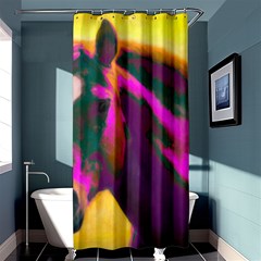 Vibrant Abstract Equine Art Shower Curtain 36  X 72  (stall)  by ExtraGoodSauce