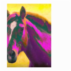 Vibrant Abstract Equine Art Small Garden Flag (two Sides) by ExtraGoodSauce