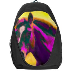 Vibrant Abstract Equine Art Backpack Bag by ExtraAwesomeSauce