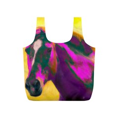 Vibrant Abstract Equine Art Full Print Recycle Bag (s) by ExtraGoodSauce