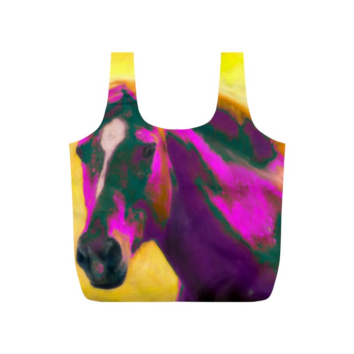 Vibrant Abstract Equine Art Full Print Recycle Bag (S)