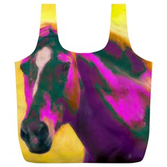 Vibrant Abstract Equine Art Full Print Recycle Bag (xl) by ExtraGoodSauce