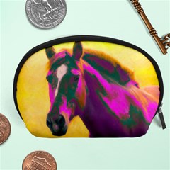 Vibrant Abstract Equine Art Accessory Pouch (large) by ExtraGoodSauce