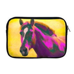 Vibrant Abstract Equine Art Apple Macbook Pro 17  Zipper Case by ExtraGoodSauce