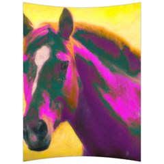 Vibrant Abstract Equine Art Back Support Cushion by ExtraGoodSauce