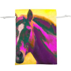 Vibrant Abstract Equine Art Lightweight Drawstring Pouch (xl) by ExtraGoodSauce