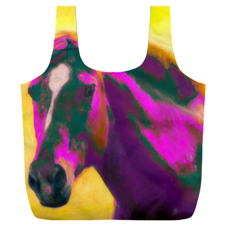 Vibrant Abstract Equine Art Full Print Recycle Bag (XXXL)