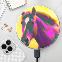 Vibrant Abstract Equine Art Wireless Fast Charger(white) by ExtraGoodSauce