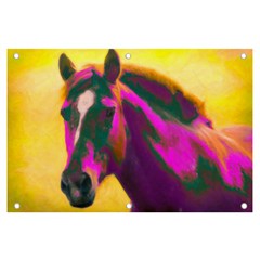 Vibrant Abstract Equine Art Banner And Sign 6  X 4  by ExtraGoodSauce