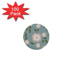 Flora Floral Flower Flowers Pattern 1  Mini Buttons (100 Pack) 