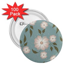 Flora Floral Flower Flowers Pattern 2 25  Buttons (100 Pack)  by Apenda