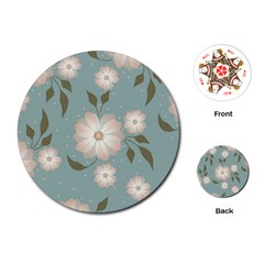 Flora Floral Flower Flowers Pattern Playing Cards Single Design (round) by Apenda