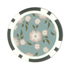 Flora Floral Flower Flowers Pattern Poker Chip Card Guard by Apenda