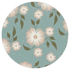 Flora Floral Flower Flowers Pattern Round Trivet by Apenda