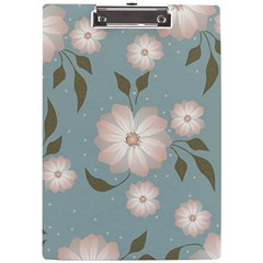 Flora Floral Flower Flowers Pattern A4 Acrylic Clipboard by Apenda