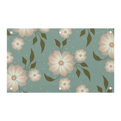 Flora Floral Flower Flowers Pattern Banner And Sign 5  X 3  by Apenda