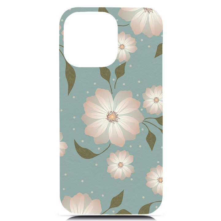 Flora Floral Flower Flowers Pattern iPhone 14 Pro Max Black UV Print Case