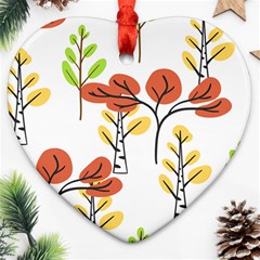 Tree Auntumn Leaf Ornament (heart)