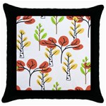 Tree Auntumn Leaf Throw Pillow Case (Black) Front